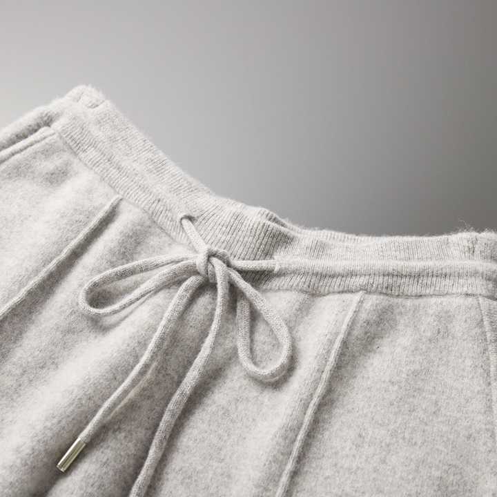 Cordelia | Elegant Cashmere Drawstring Trousers Women