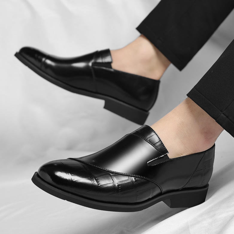 Nina | Sleek Premium Leather Slip-On Dress Loafers For Men