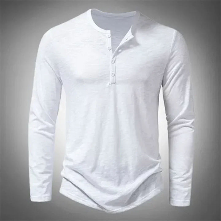 Naomi | Stylish Long Sleeve Henley Shirt With Button Front