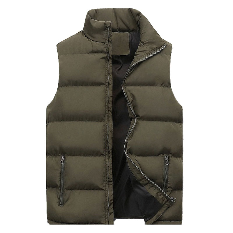 Kai | Sleeveless Navy Quilted Puffer Vest Men