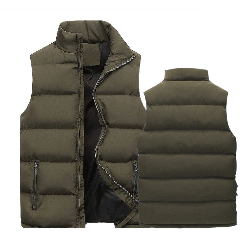 Kai | Sleeveless Navy Quilted Puffer Vest Men