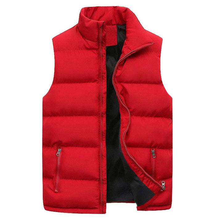 Kai | Sleeveless Navy Quilted Puffer Vest Men