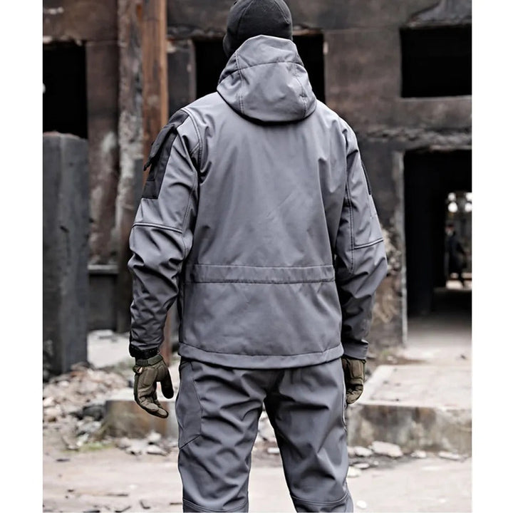 Tactical Waterproof Hooded Jacket Set Men - Military Green