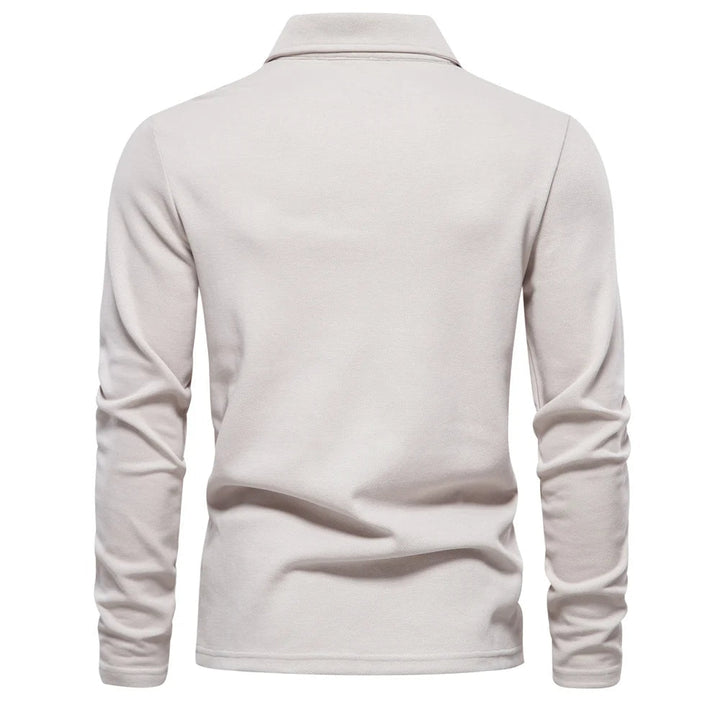 Blaze | Classic Long Sleeve Polo Shirt Men - Beige
