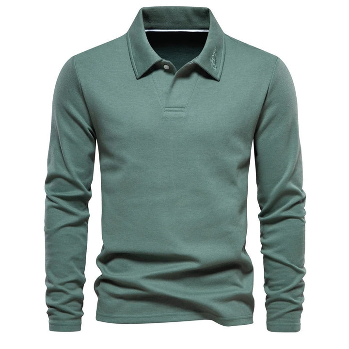Blaze | Classic Long Sleeve Polo Shirt Men - Beige