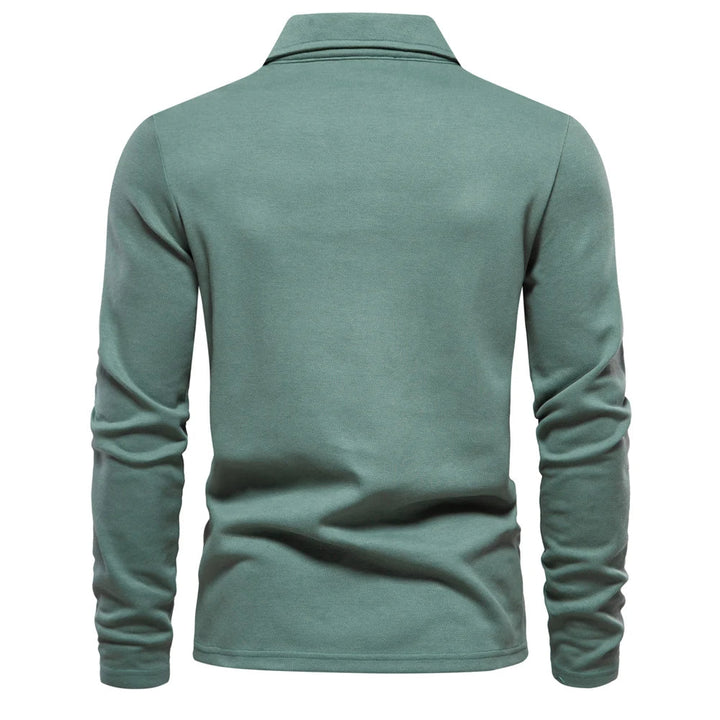 Blaze | Classic Long Sleeve Polo Shirt Men - Beige