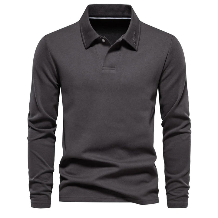 Blaze | Classic Long Sleeve Polo Shirt Men - Beige