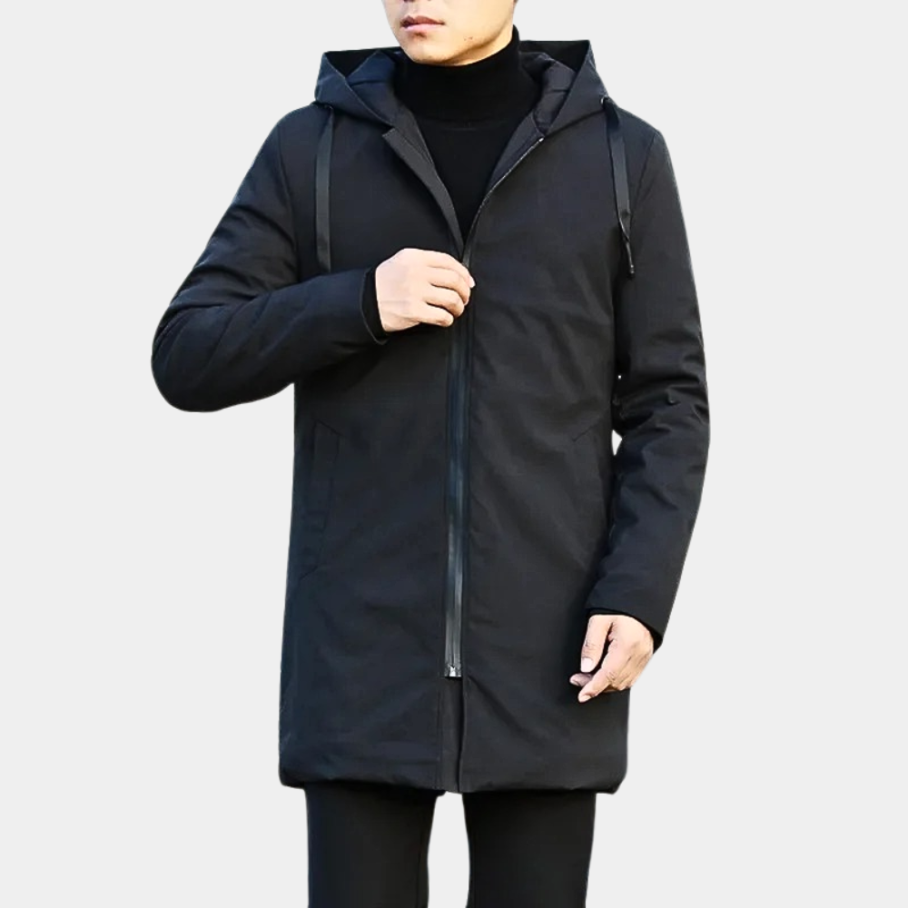Bellamy | Stylish Navy Hooded Waterproof Winter Parka Men
