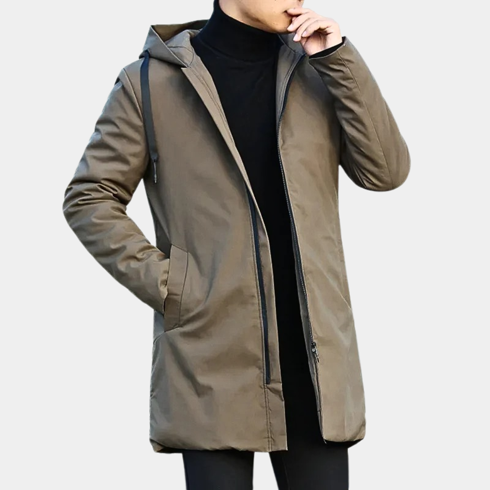Bellamy | Stylish Navy Hooded Waterproof Winter Parka Men