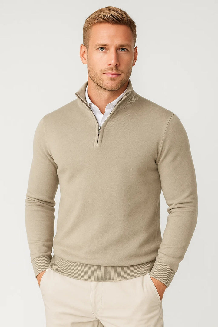 Tiana | Stylish Men's Half-Zip Pullover With Mock Neck