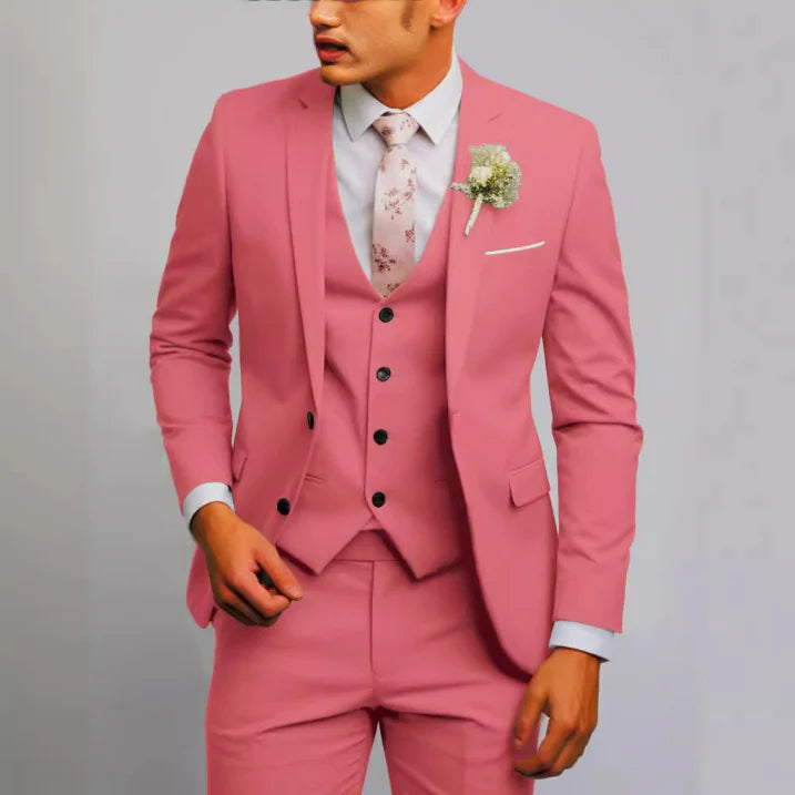 Evelyn | Elegant Men's Three-Piece Light Blue Wedding Suit