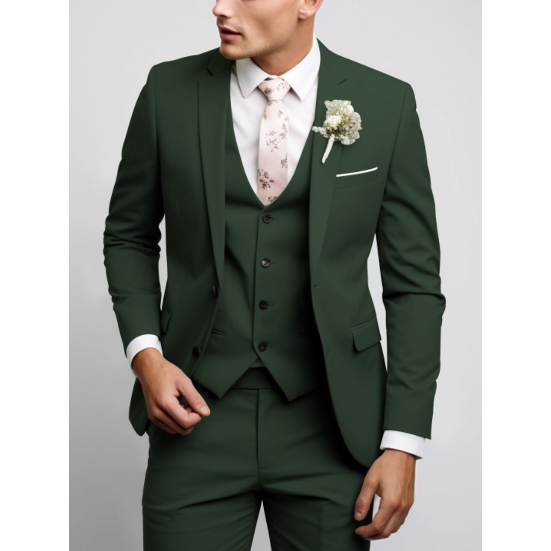 Evelyn | Elegant Men's Three-Piece Light Blue Wedding Suit