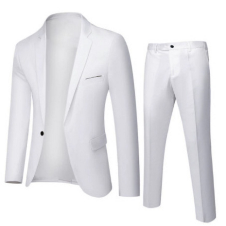 Evie | Elegant Men's Two-Piece Light Blue Slim Fit Suit