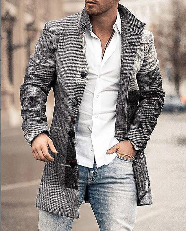 Imogen | Stylish Single-Breasted Plaid Wool Overcoat