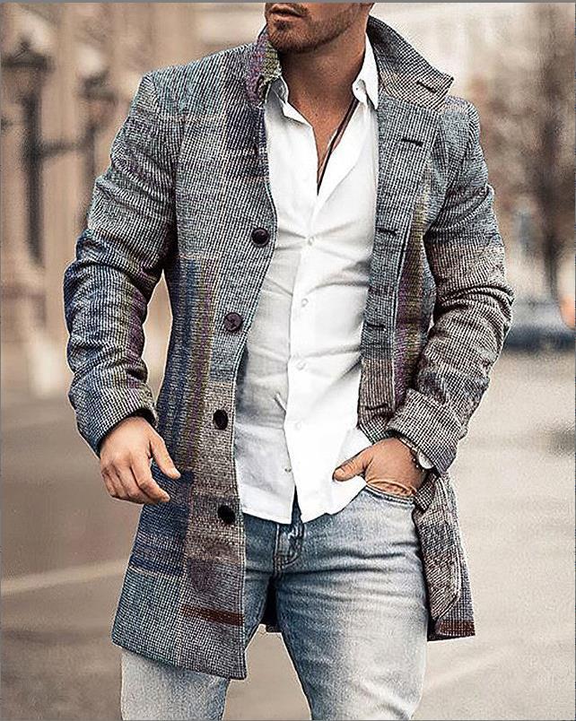 Imogen | Stylish Single-Breasted Plaid Wool Overcoat