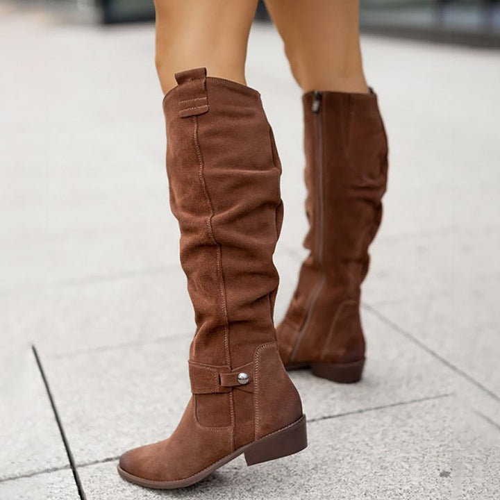 Eva | Side Zip Buckle Riding Boots