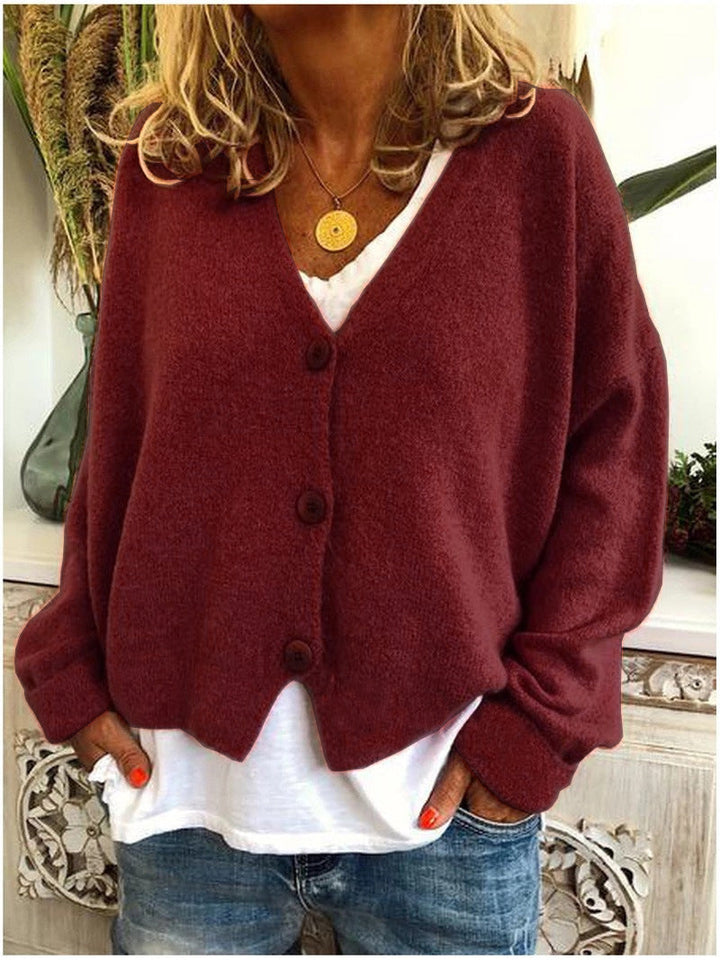 Riley | Cozy V-Neck Button Knit Cardigan