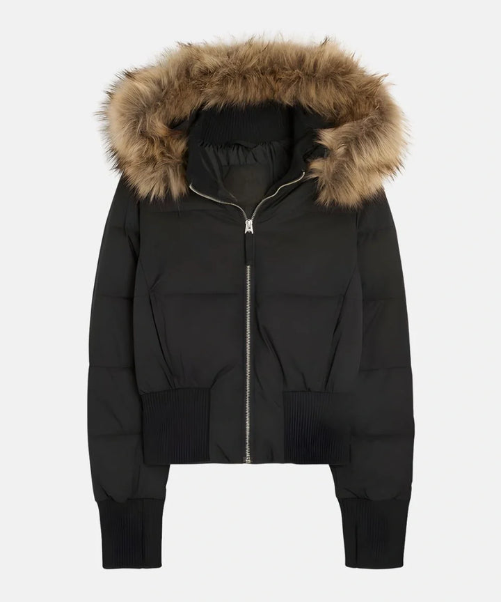 Thea | Chic Quilted Puffer Jacket With Faux Fur Hood