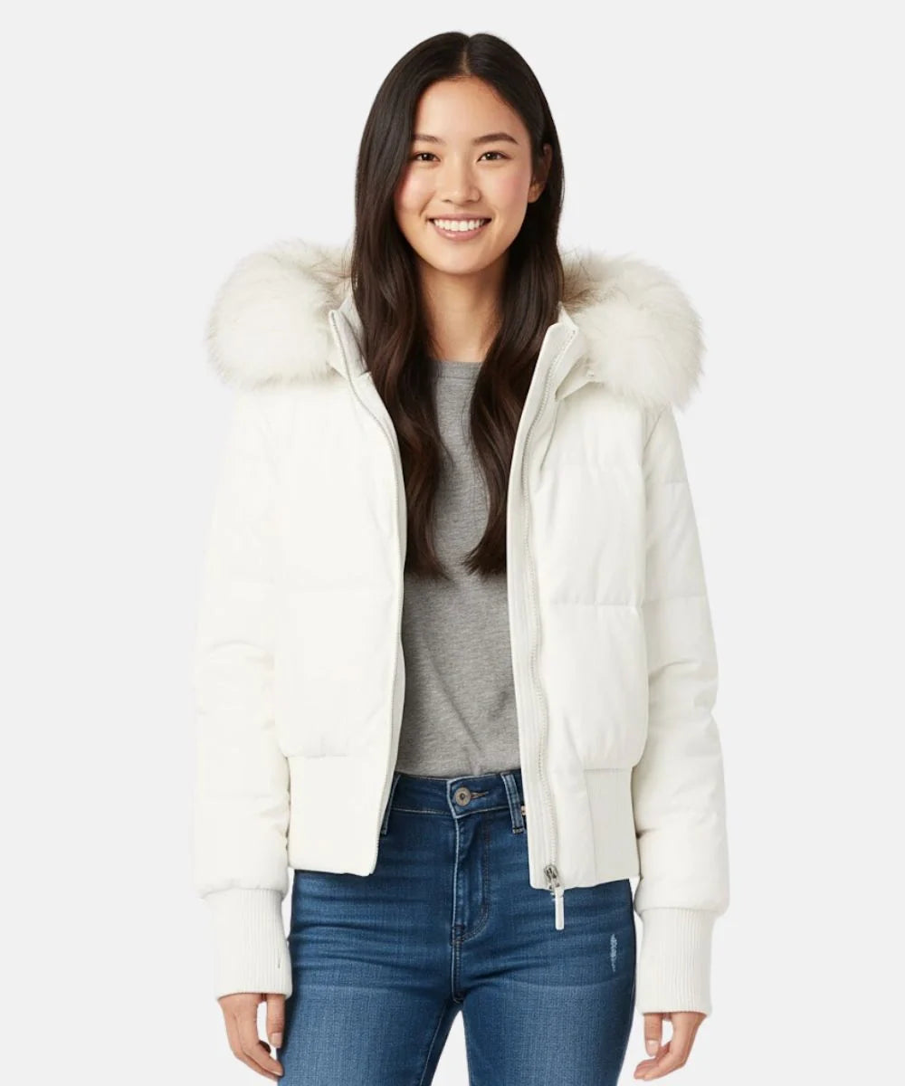 Thea | Chic Quilted Puffer Jacket With Faux Fur Hood