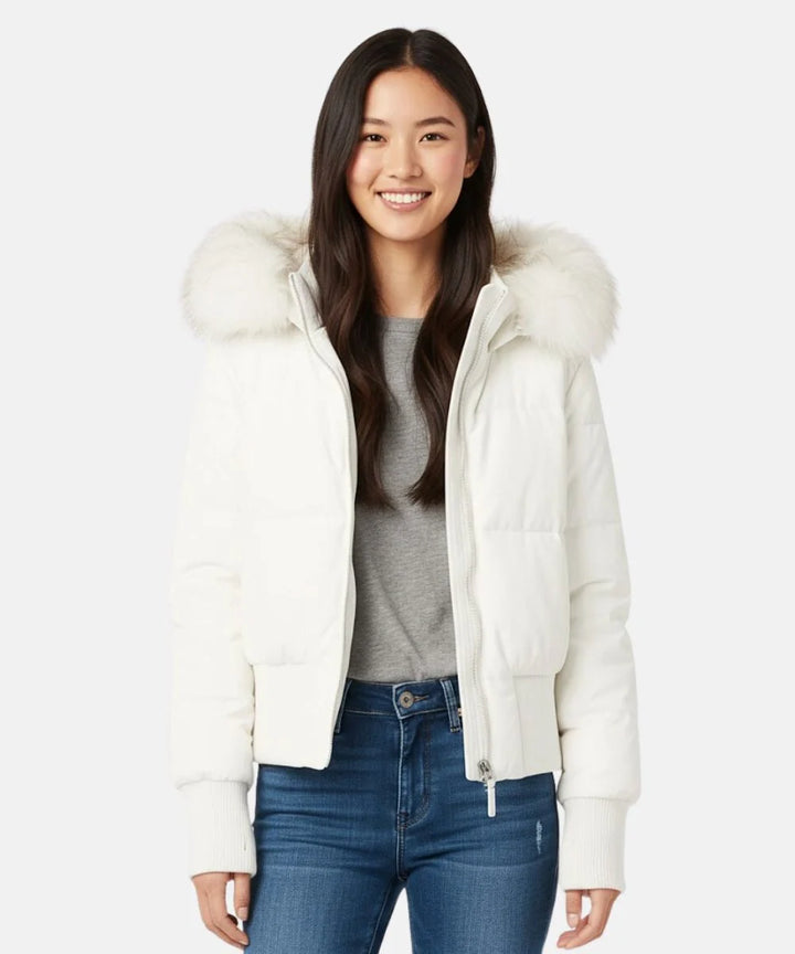 Thea | Chic Quilted Puffer Jacket With Faux Fur Hood