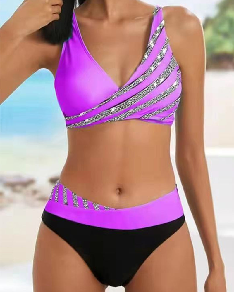 Margot | Stylish Wrap Cross Bikini With Printed Details