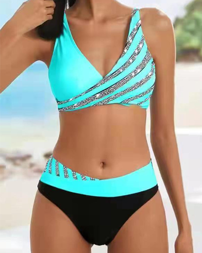 Margot | Stylish Wrap Cross Bikini With Printed Details