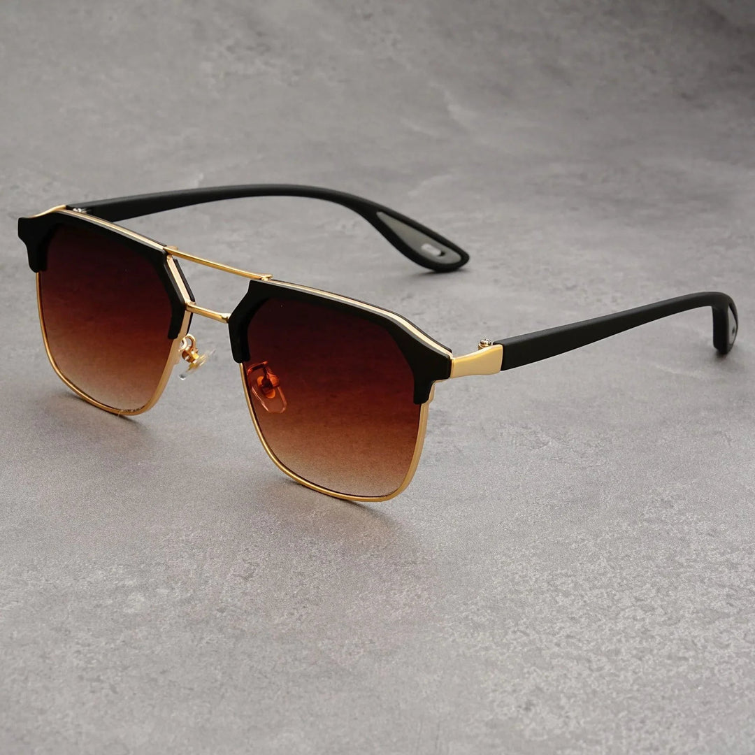 Hannah | Sleek Hexagonal Aviator Sunglasses With Gradient Lens