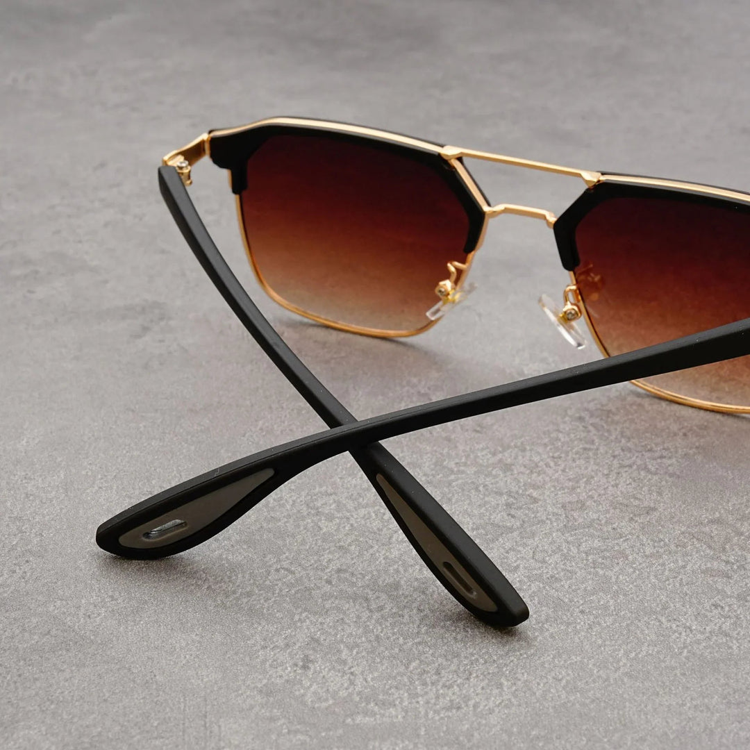 Hannah | Sleek Hexagonal Aviator Sunglasses With Gradient Lens
