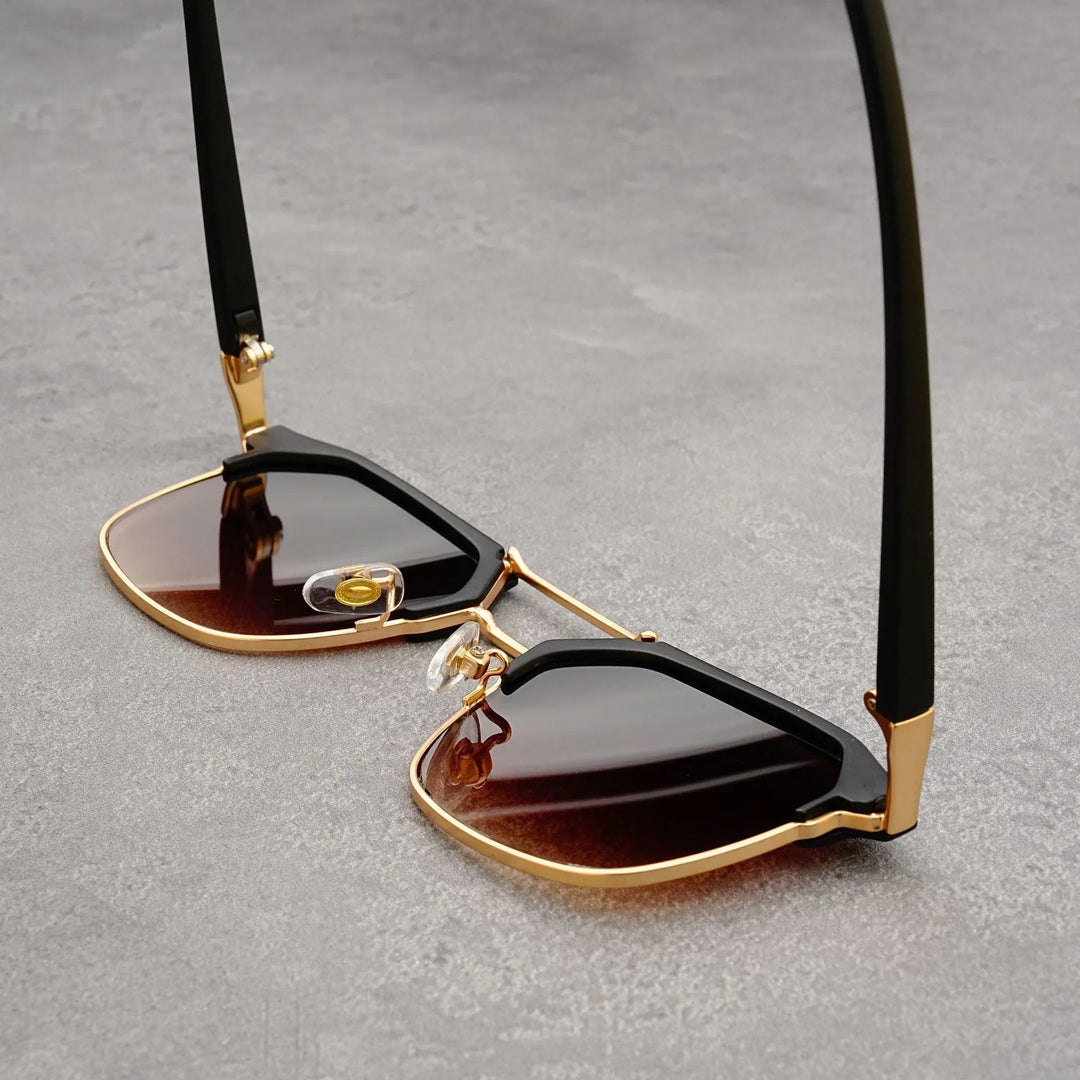 Hannah | Sleek Hexagonal Aviator Sunglasses With Gradient Lens