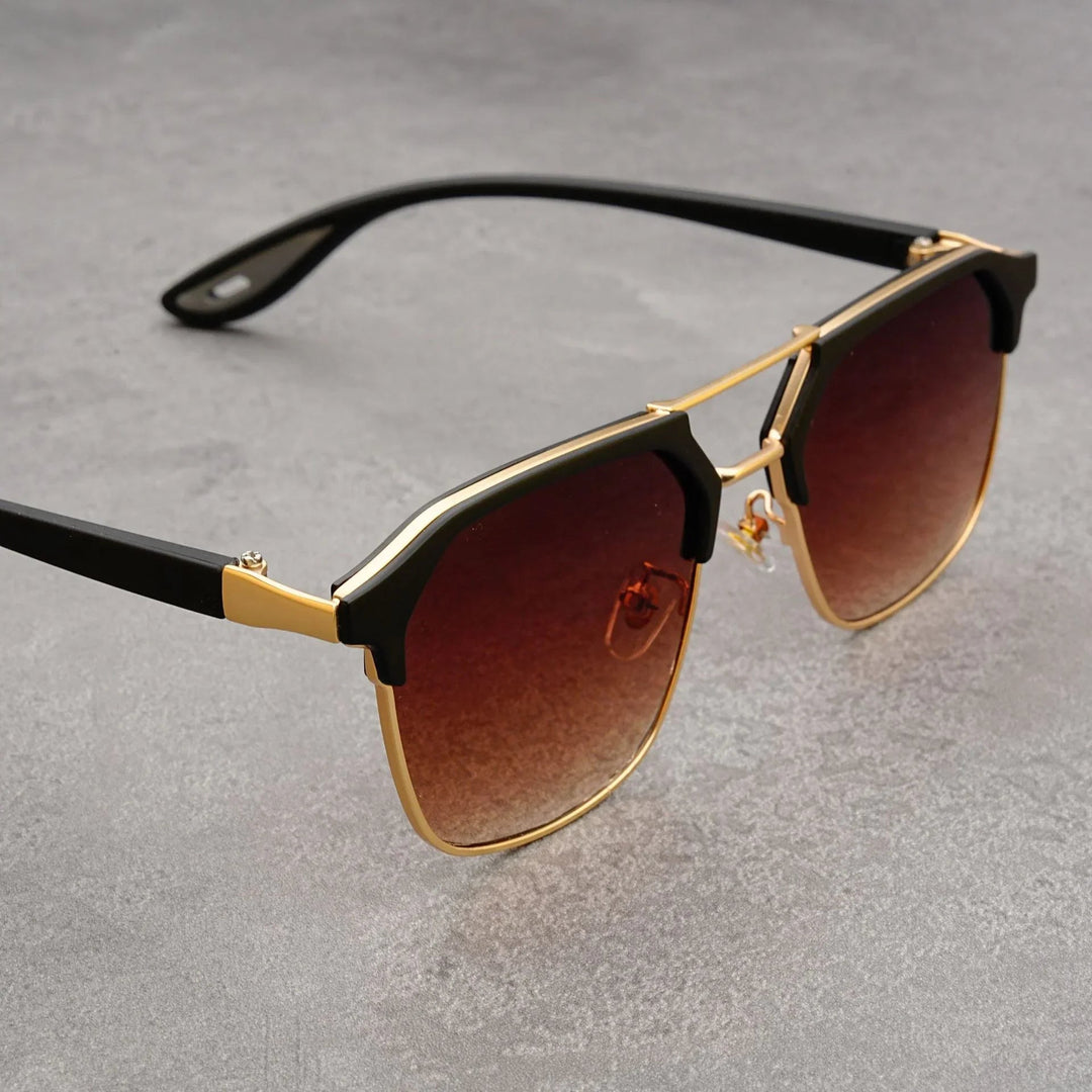 Hannah | Sleek Hexagonal Aviator Sunglasses With Gradient Lens