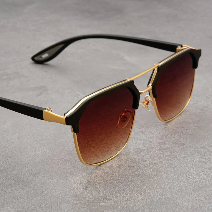 Hannah | Sleek Hexagonal Aviator Sunglasses With Gradient Lens
