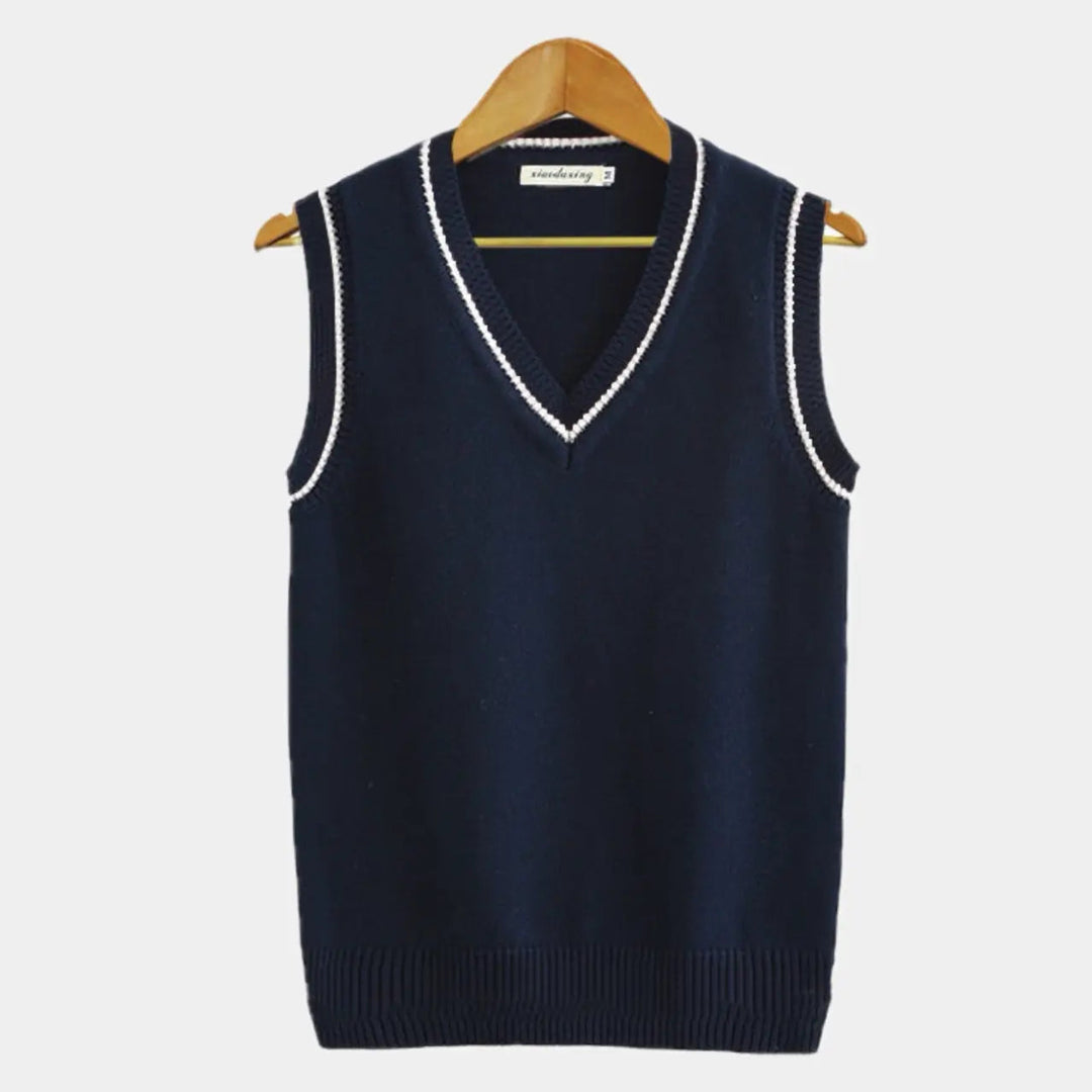 Elyse | Stylish Cable Knit V-Neck Sleeveless Sweater Vest