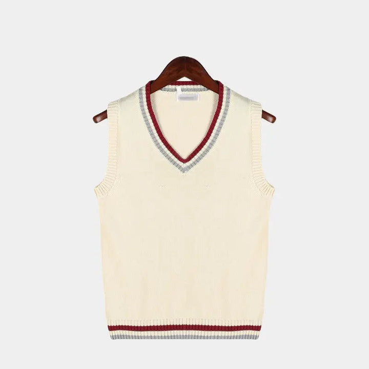 Elyse | Stylish Cable Knit V-Neck Sleeveless Sweater Vest