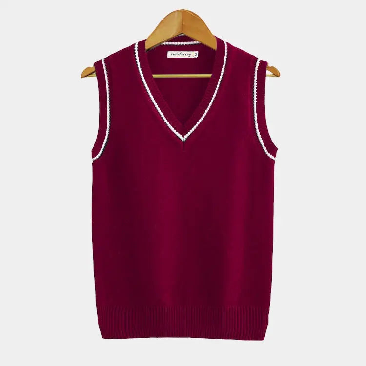 Elyse | Stylish Cable Knit V-Neck Sleeveless Sweater Vest