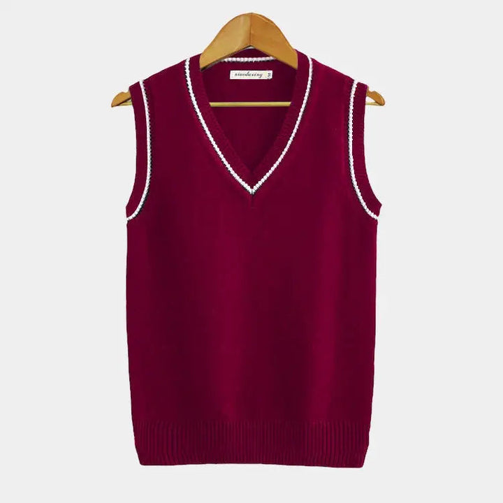 Elyse | Stylish Cable Knit V-Neck Sleeveless Sweater Vest