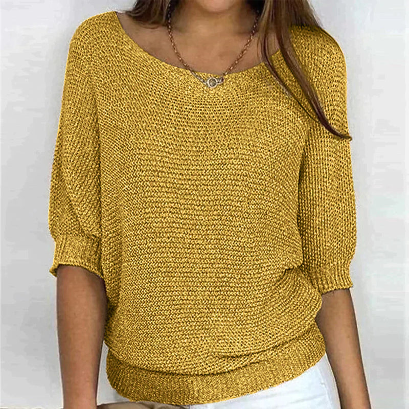 Tess | Chic V-Neck Knit Pullover Sweater