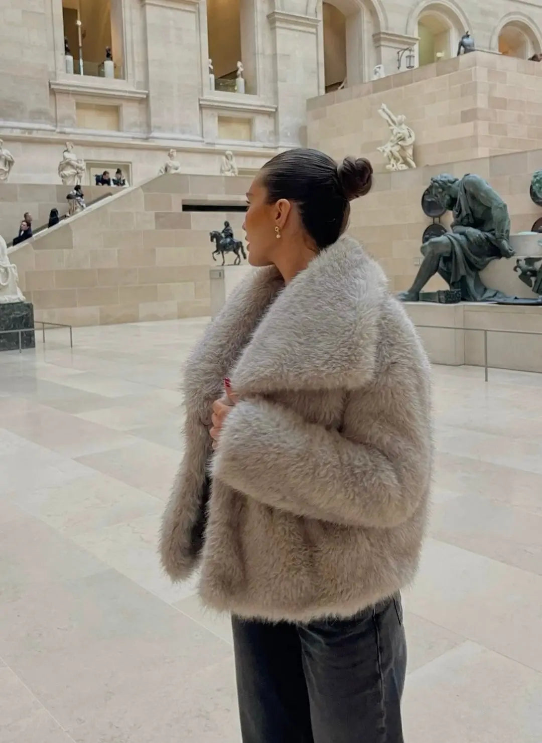Paige | Chic Oversized Faux Fur Coat - Luxurious Winter Warmth