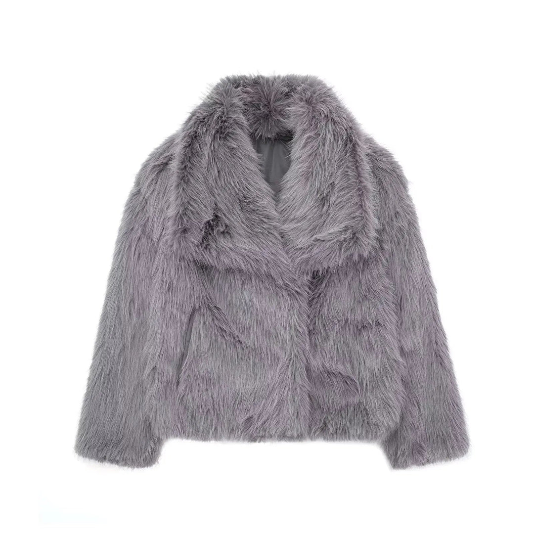 Paige | Chic Oversized Faux Fur Coat - Luxurious Winter Warmth
