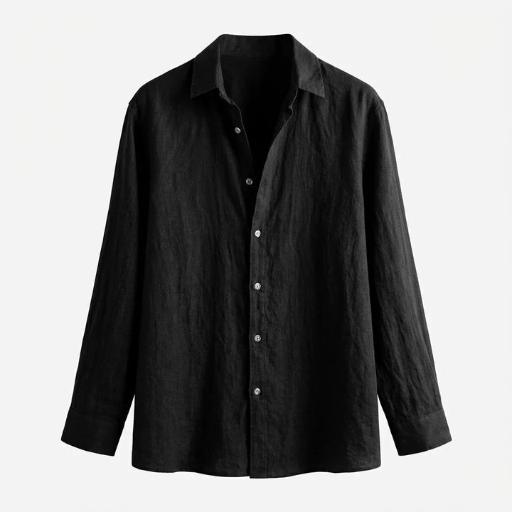 Margot | Elegant White Button-Up Linen Shirt Men's Summer Style