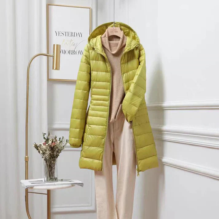 Elona | Ultralight Hooded Down Puffer Jacket With Water-Repellent Finish