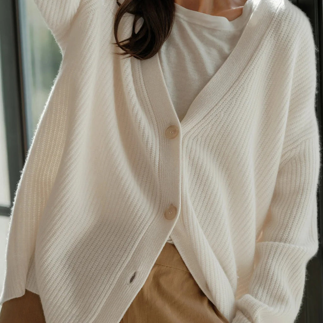 Cordelia | Elegant Oversized Ribbed Cardigan Women