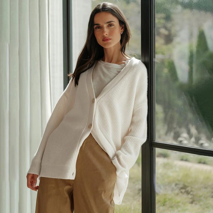 Cordelia | Elegant Oversized Ribbed Cardigan Women