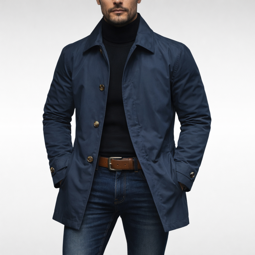 Baron | Weatherproof Long Button Coat Men - Insulated