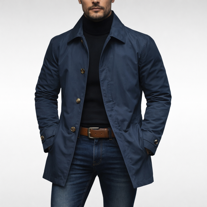 Baron | Weatherproof Long Button Coat Men - Insulated