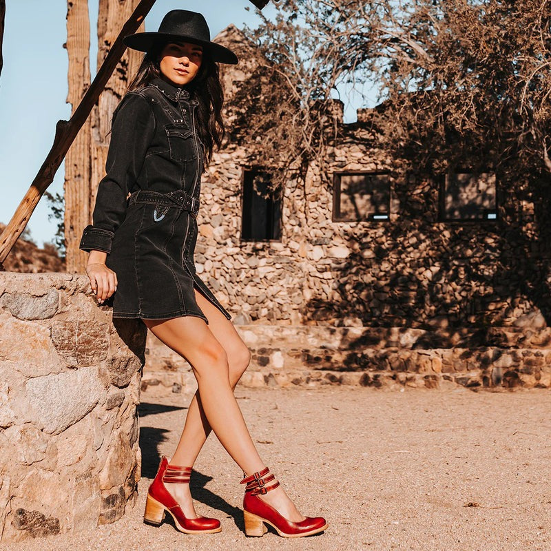 Norla | Chic Buckle Strap Ankle Boots With Block Heel