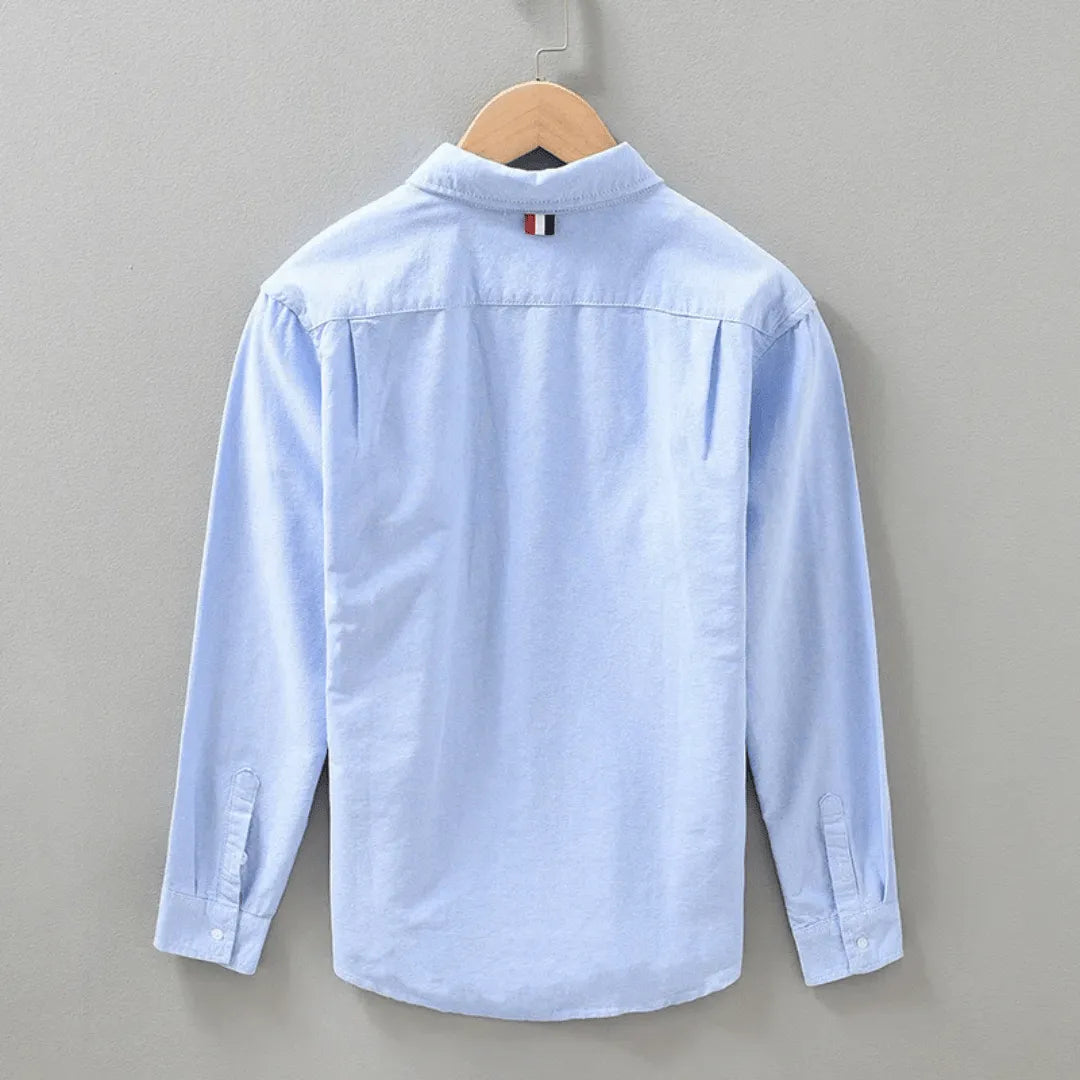 Phoebe | Stylish Cotton Button Down Shirt With Stripe Details