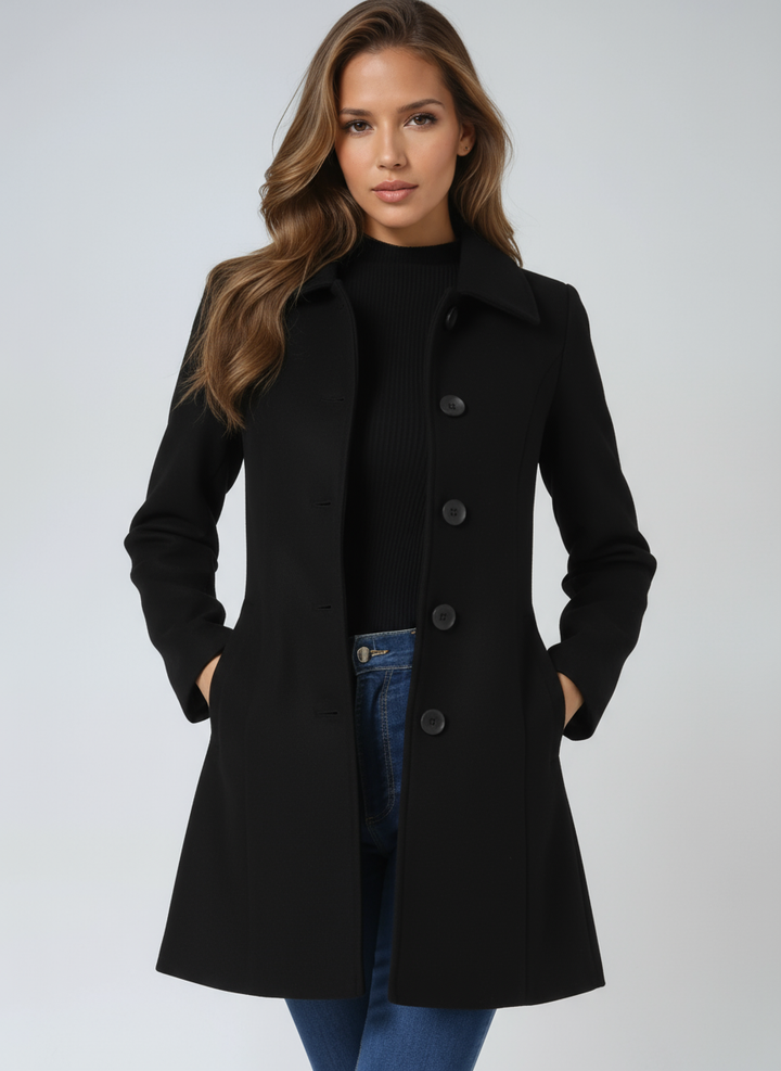 Ylonna | Elegant Single Breasted Tailored Winter Coat