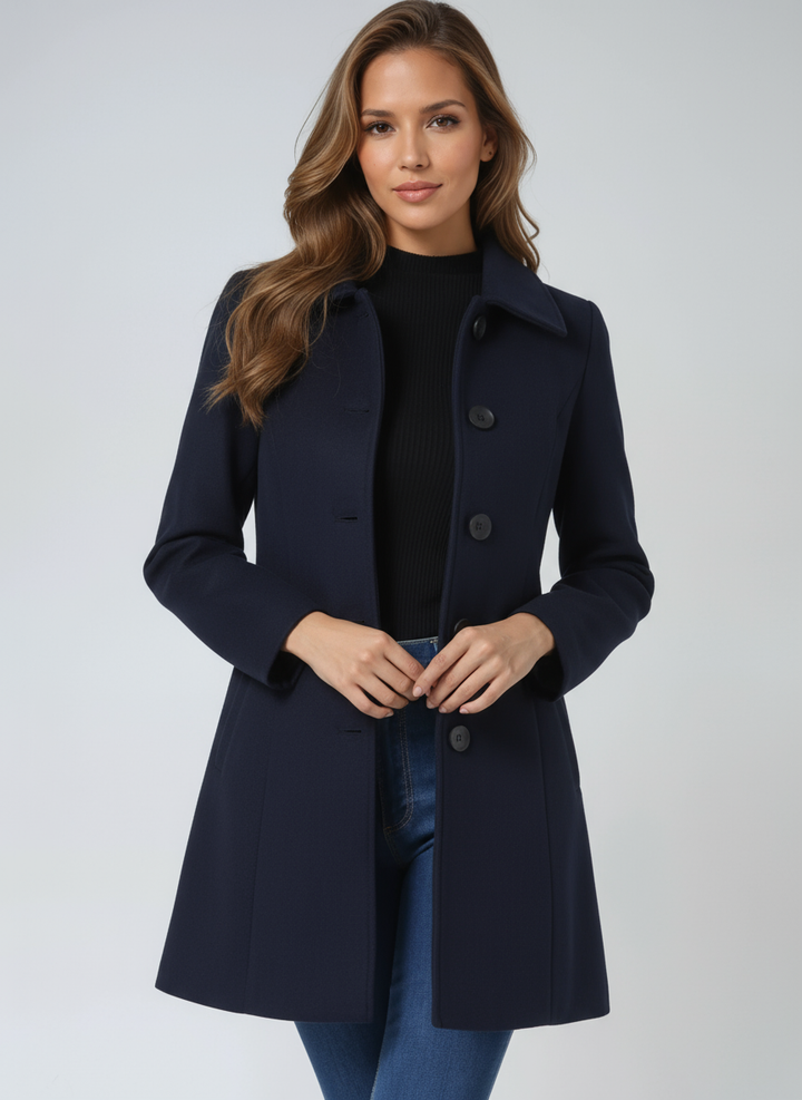 Ylonna | Elegant Single Breasted Tailored Winter Coat