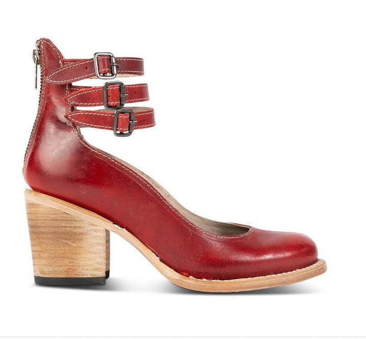 Norla | Chic Buckle Strap Ankle Boots With Block Heel