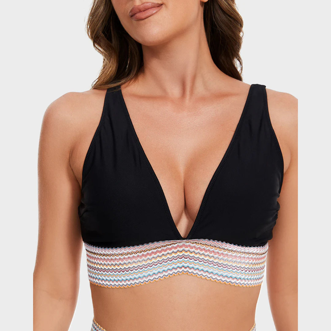 Penelope | Stylish Halter High Waisted Bikini Set With Tummy Control